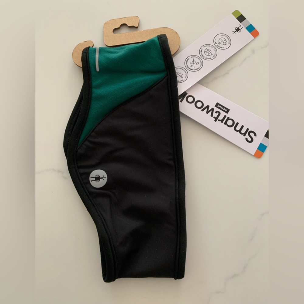 SmartWool Intraknit Fleece Headband - Merino Wool Emerald Green Black NWT